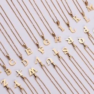 Gold stainless steel letter chain.